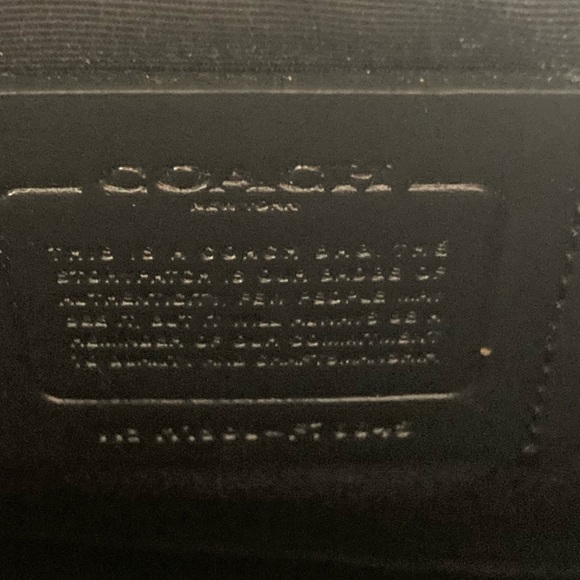 Coach Black Leather crossbody Bag with Gold Accents - Picture 9 of 13